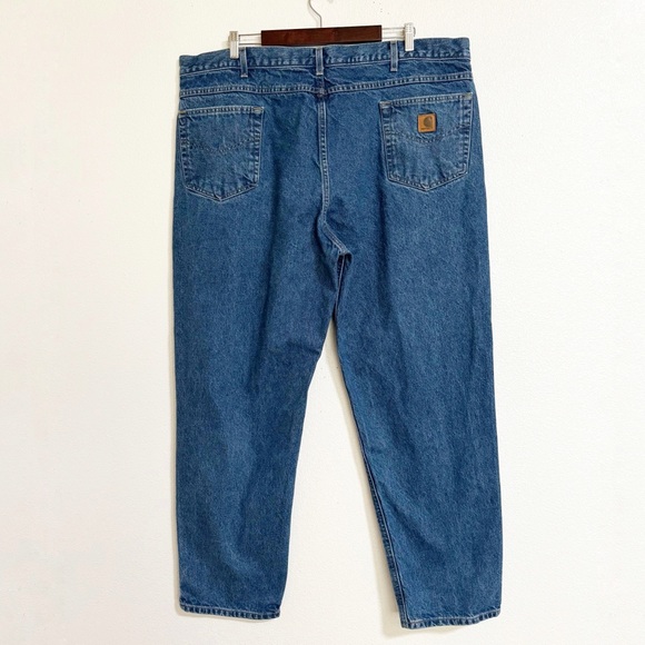 Carhartt Medium Wash Relaxed Fit Jeans 46x32 - Picture 2 of 7